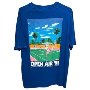 Scotch & Soda Tee - Blue with Island Graphic - L